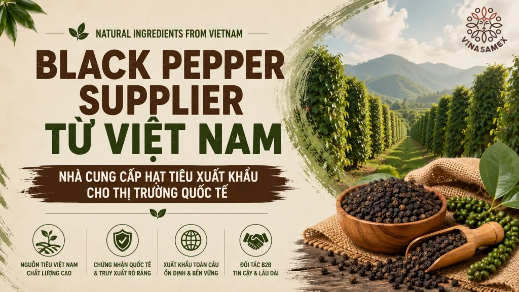 Black Pepper Supplier từ Việt Nam - Nhà cung cấp hạt tiêu xuất khẩu cho thị trường quốc tế dd