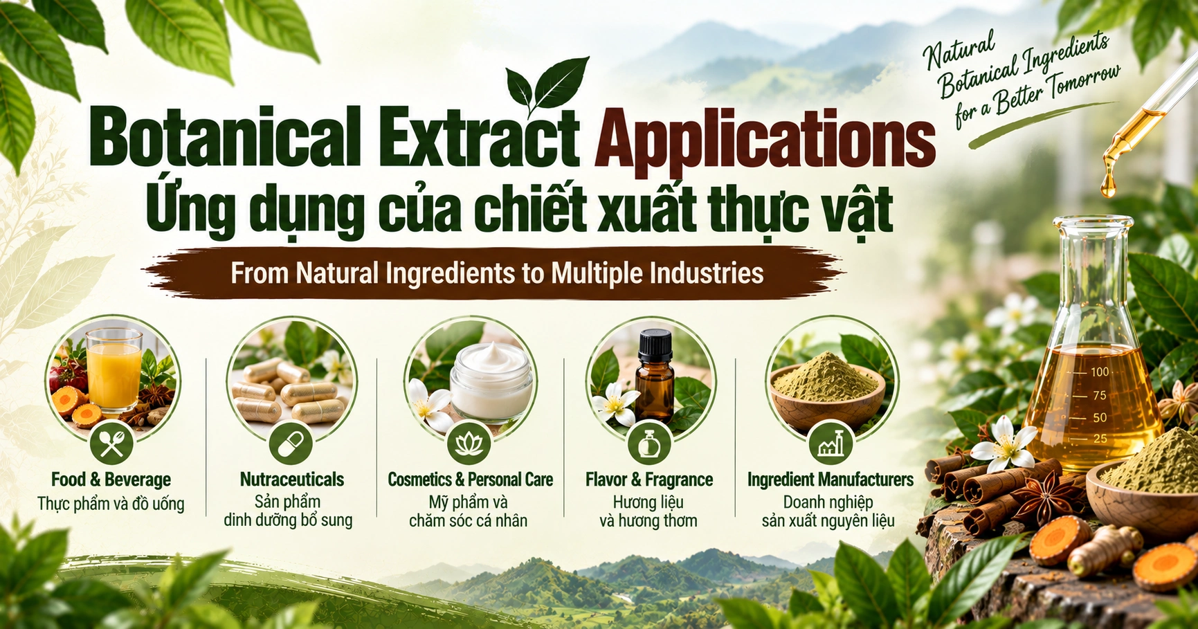 Botanical Extract Applications - Ứng dụng của chiết xuất thực vật