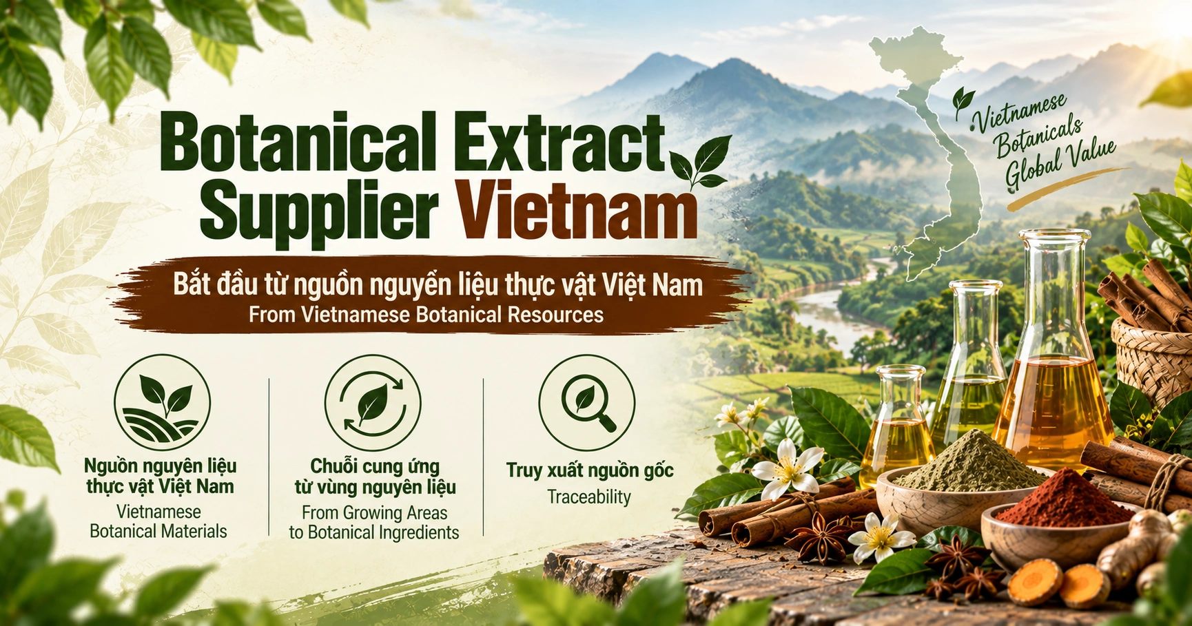 Botanical Extract Supplier Vietnam - Bắt đầu từ nguồn nguyên liệu thực vật Việt Nam