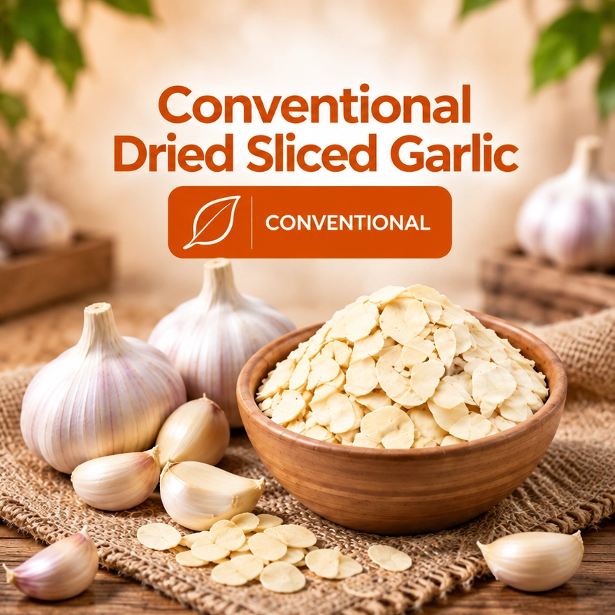 Conventional Dried Sliced Garlic Conventional Dried Sliced Garlic