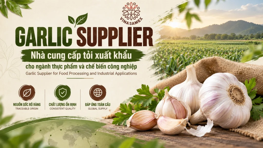 Garlic Supplier - Nhà cung cấp tỏi xuất khẩu cho ngành thực phẩm và chế biến công nghiệp dd