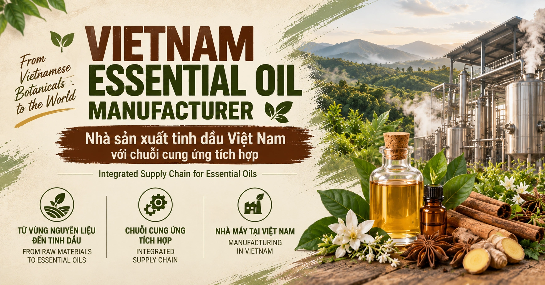 Vietnam Essential Oil Manufacturer Nhà sản xuất tinh dầu Việt Nam