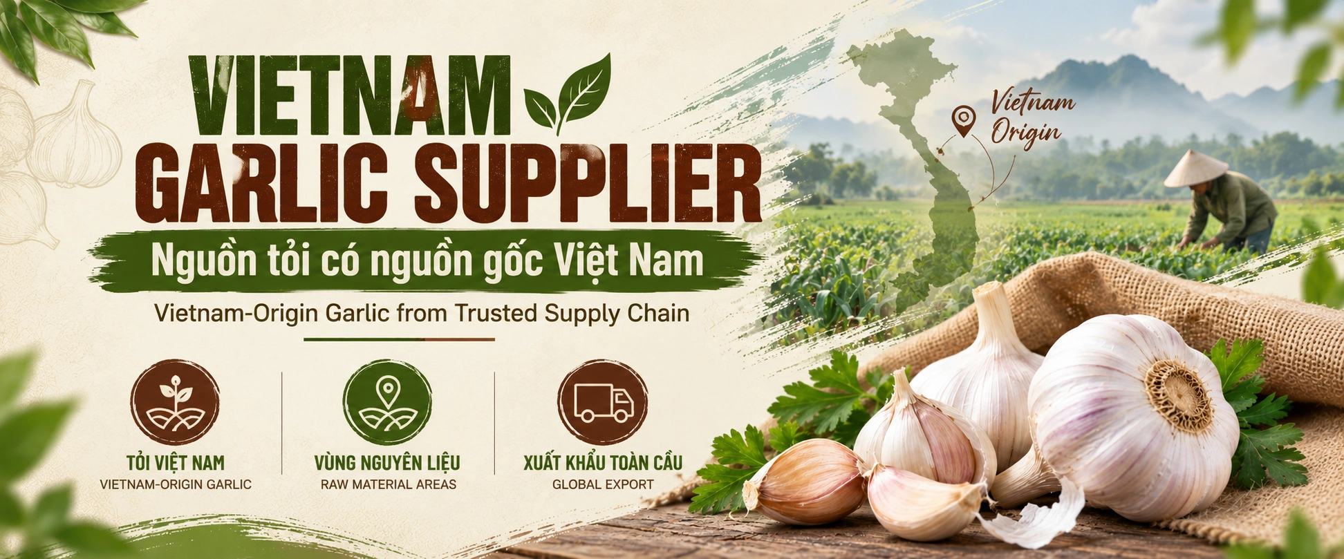 Vietnam Garlic Supplier - Nguồn tỏi có nguồn gốc Việt Nam
