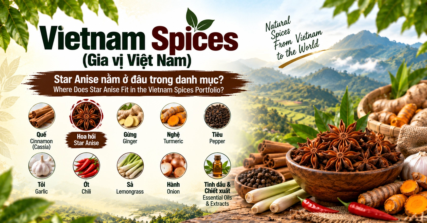 Vietnam Spices (Gia vị Việt Nam) - Star Anise nằm ở đâu trong danh mục