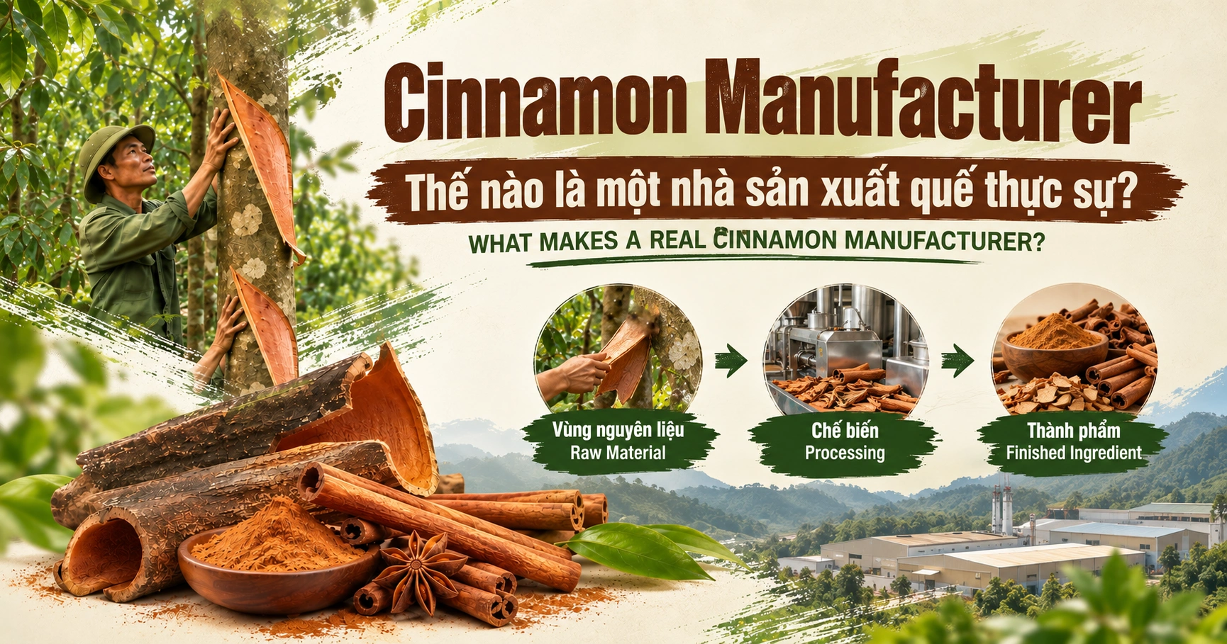 Cinnamon Manufacturer - Thế nào là một nhà sản xuất quế thực sự