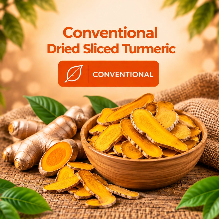 Conventional Dried Sliced Turmeric Conventional Dried Sliced Turmeric