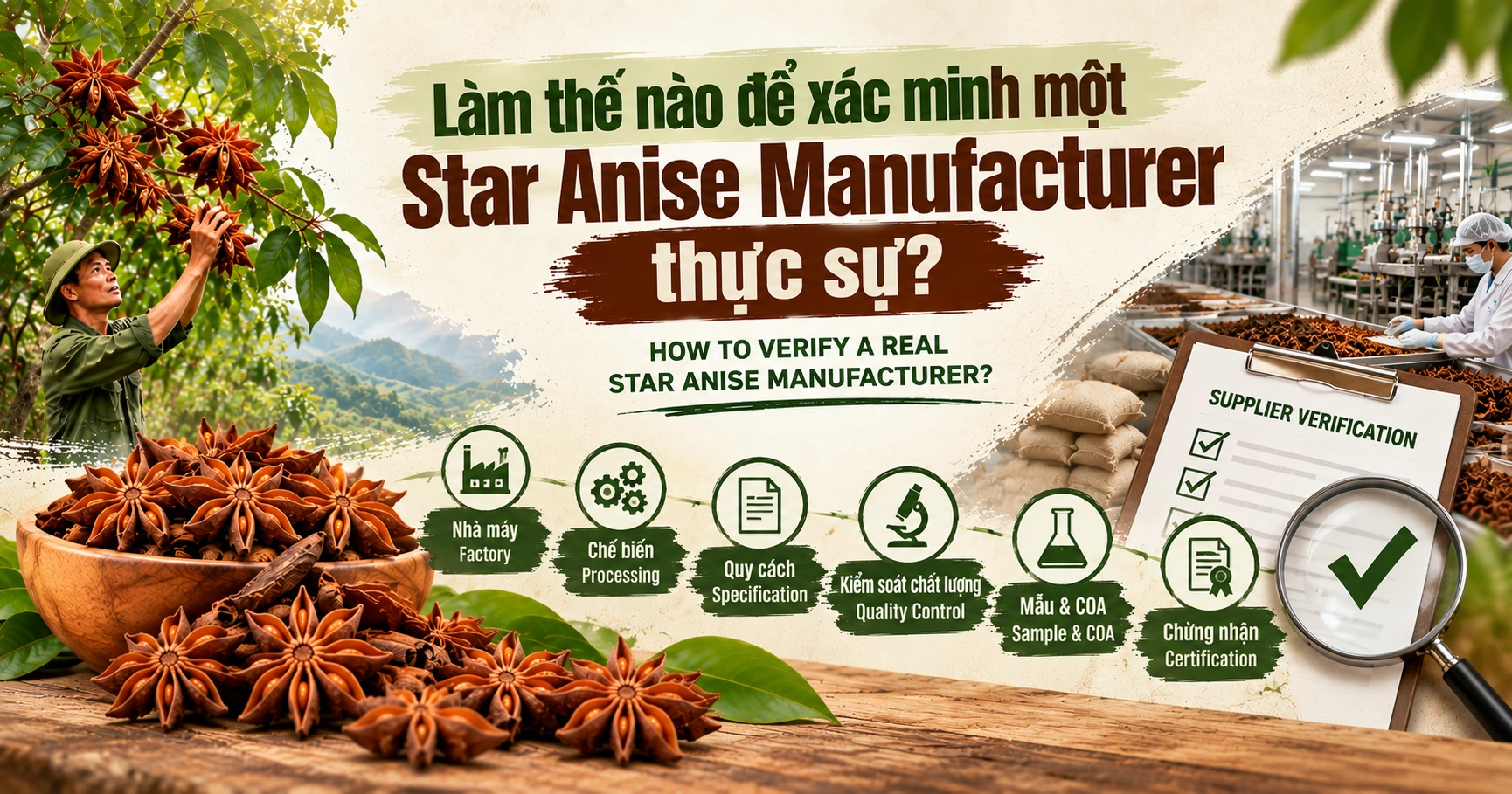 Làm thế nào để xác minh một Star Anise Manufacturer thực sự