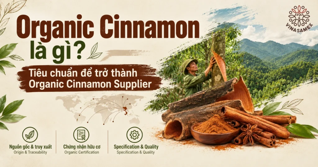 Organic Cinnamon là gì? Tiêu chuẩn để trở thành Organic Cinnamon Supplier